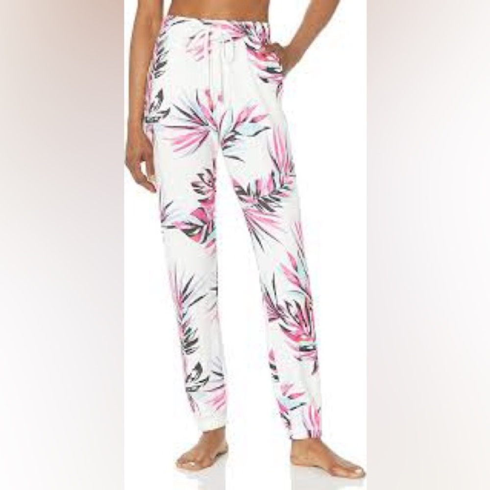PJ Salvage Whimsy Palm PJ Set jersey with a tropical palm print